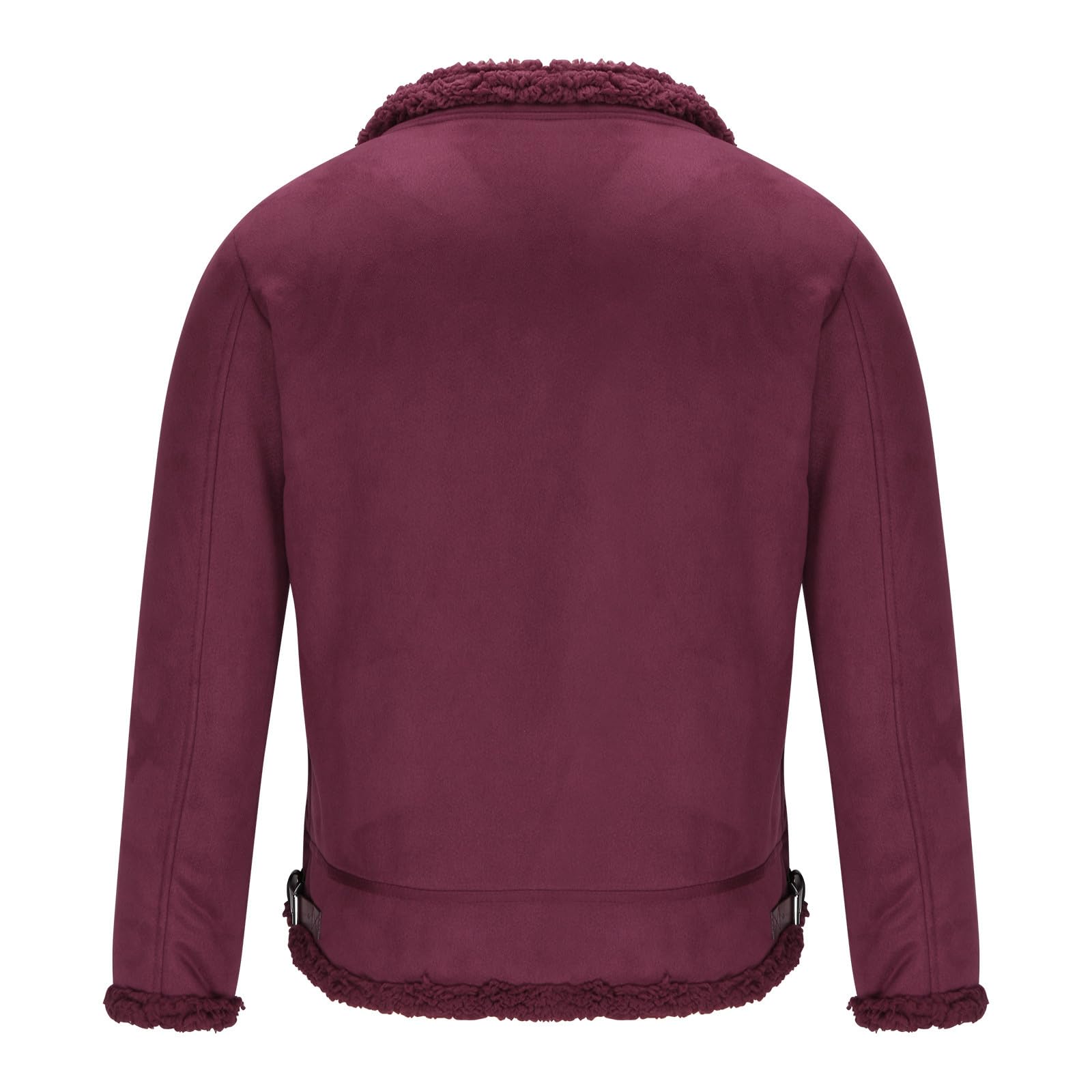 NUSGEAR Chaqueta de cuero Hombre Otoño Invierno Moda Abrigo Chaqueta Deportivo PU bomber cremallera impermeable moto bolsillo Outwear Tops cálida gótico punk Clásico Talla grande 2024