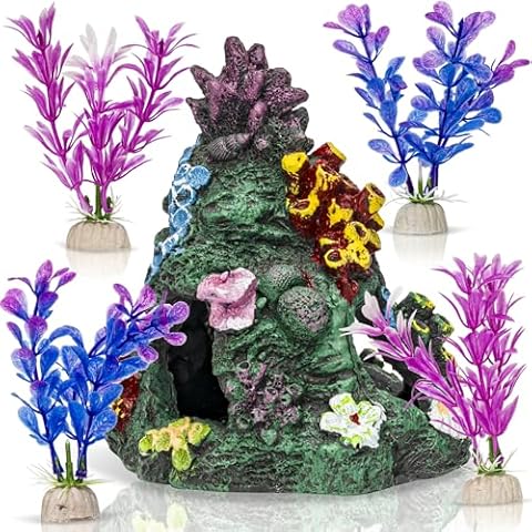 M PELOSA Colourful Fish Tank Accessories Set Cover
