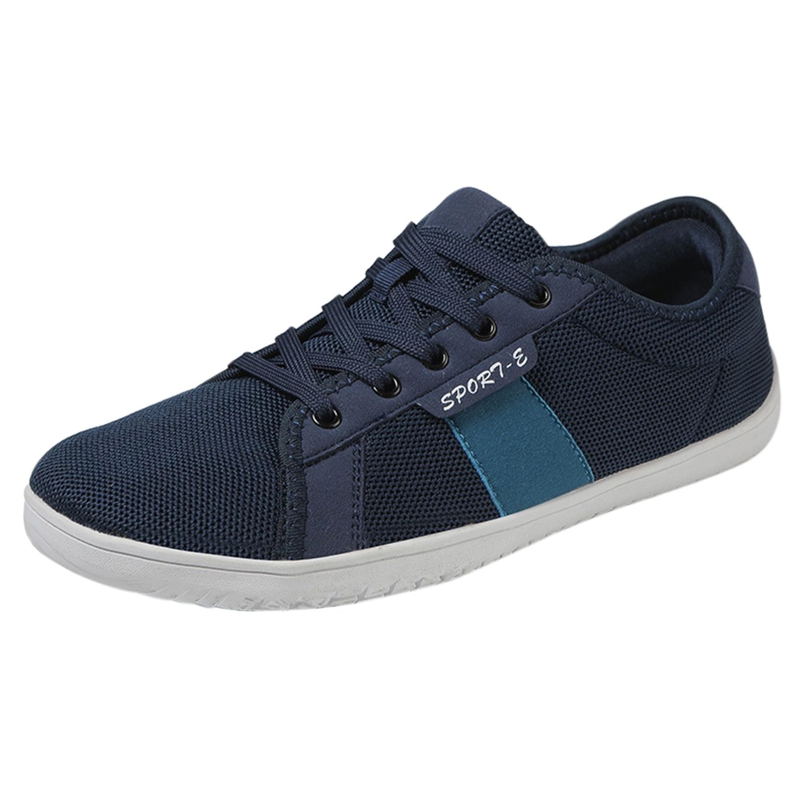Zapatillas de correr para hombre, ligeras, transpirables, para caminar anchas, para el tiempo libre, de malla, antideslizantes, para pies descalzos, amortiguación, zapatillas de deporte para