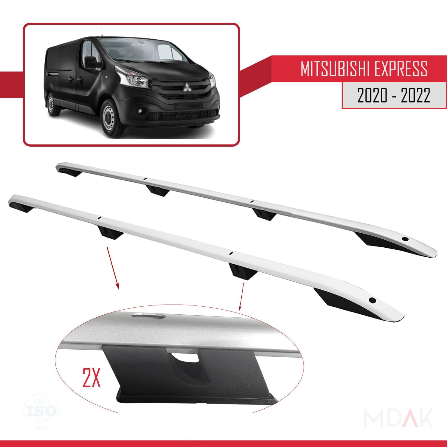 MDAK Kompatibel mit Mitsubishi Outlander Sport (GA) 2010-2022 (Kurzer Radstand L1/H1) Dachreling Dachträger Gepäckträger Schwarz