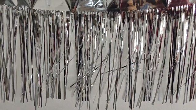 3 Packs Metallic Foil Fringe Garland, Metallic Tinsel Streamers Fringe - View #5