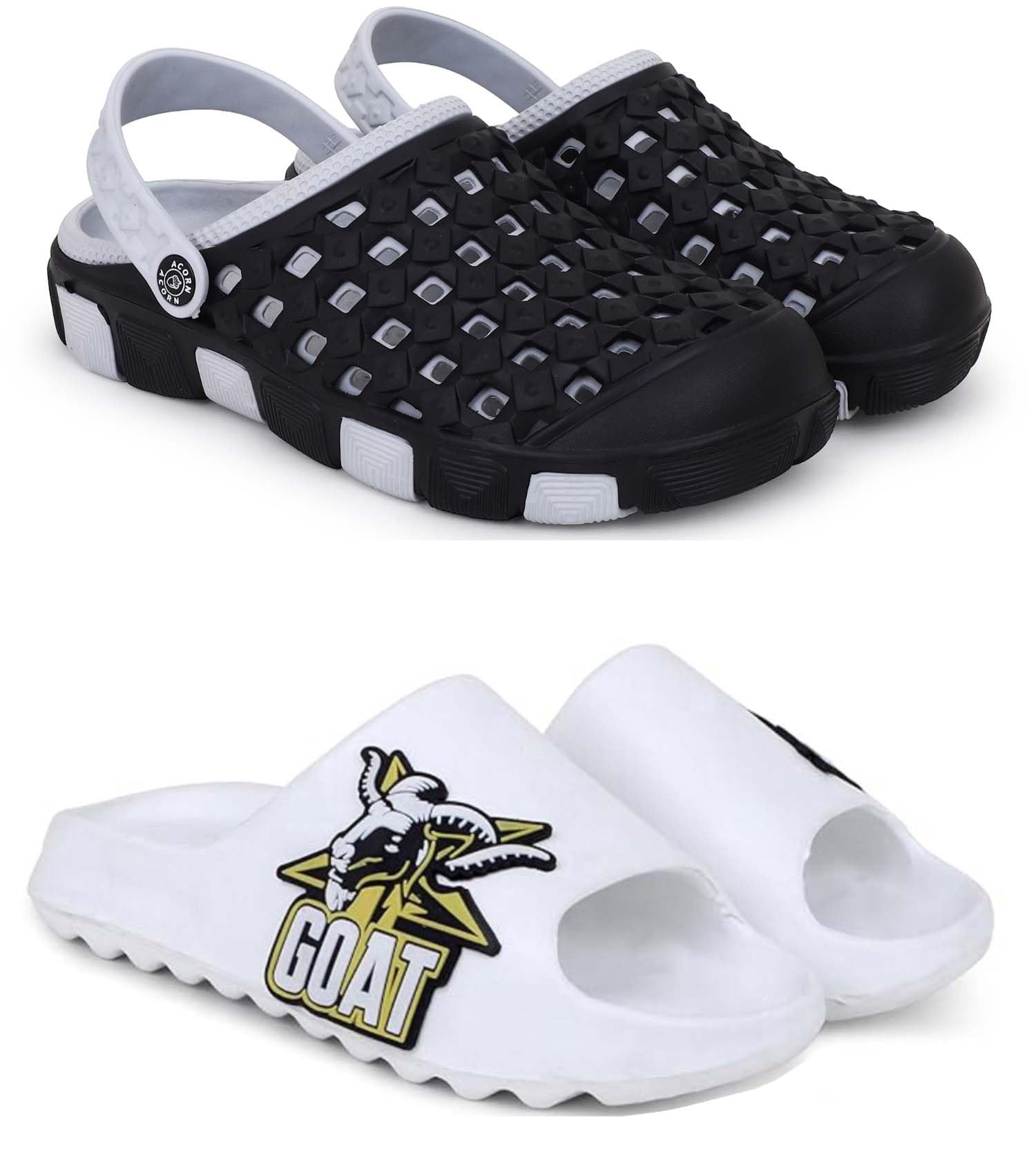 pampy angel Clogs for Men Classic Casual Sandals with Adjustable Back Strap Anti-Skid Lightweight Flip-Flop Slipper Slides for Men's & Boy's Combo Pack of 2-picture-13