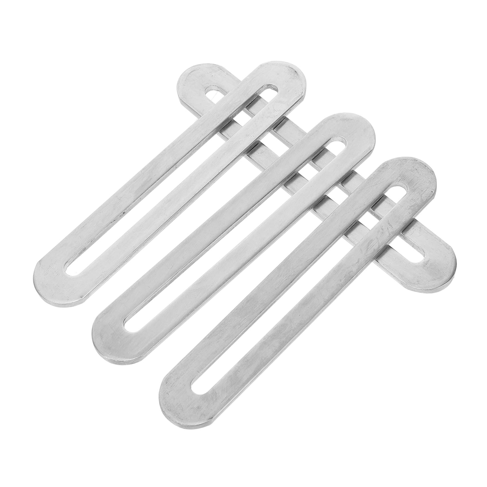 Mikikit 4pcs Mending Plate Metal Plate Drawer Sliding Mending Plate Stainless Steel Metal Mending Plate Silver