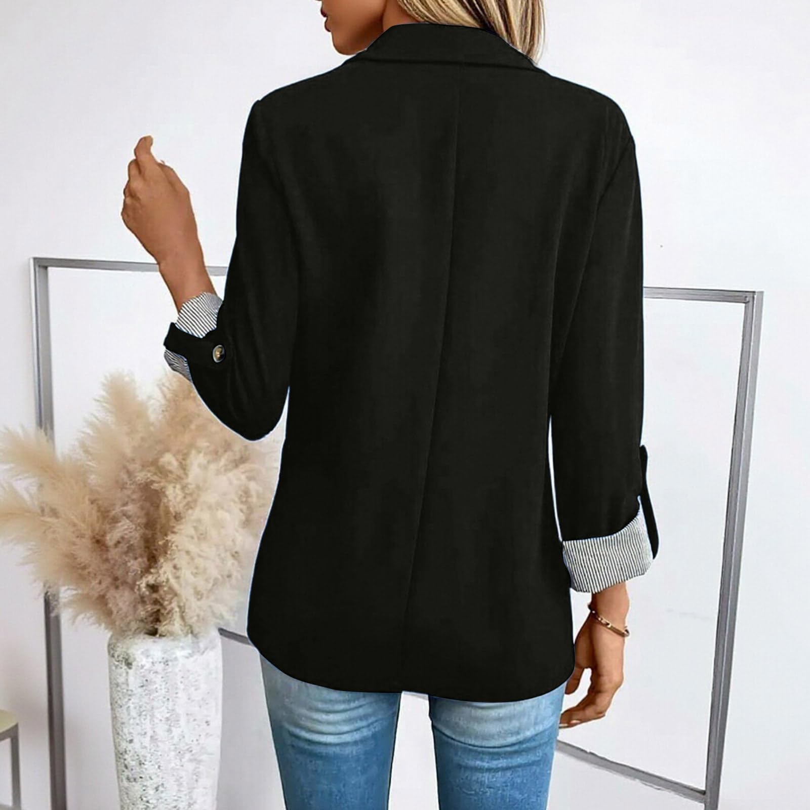 Generisch Jacke Damen Büro Arbeit Ärmel Blazer Damen Elegant Business