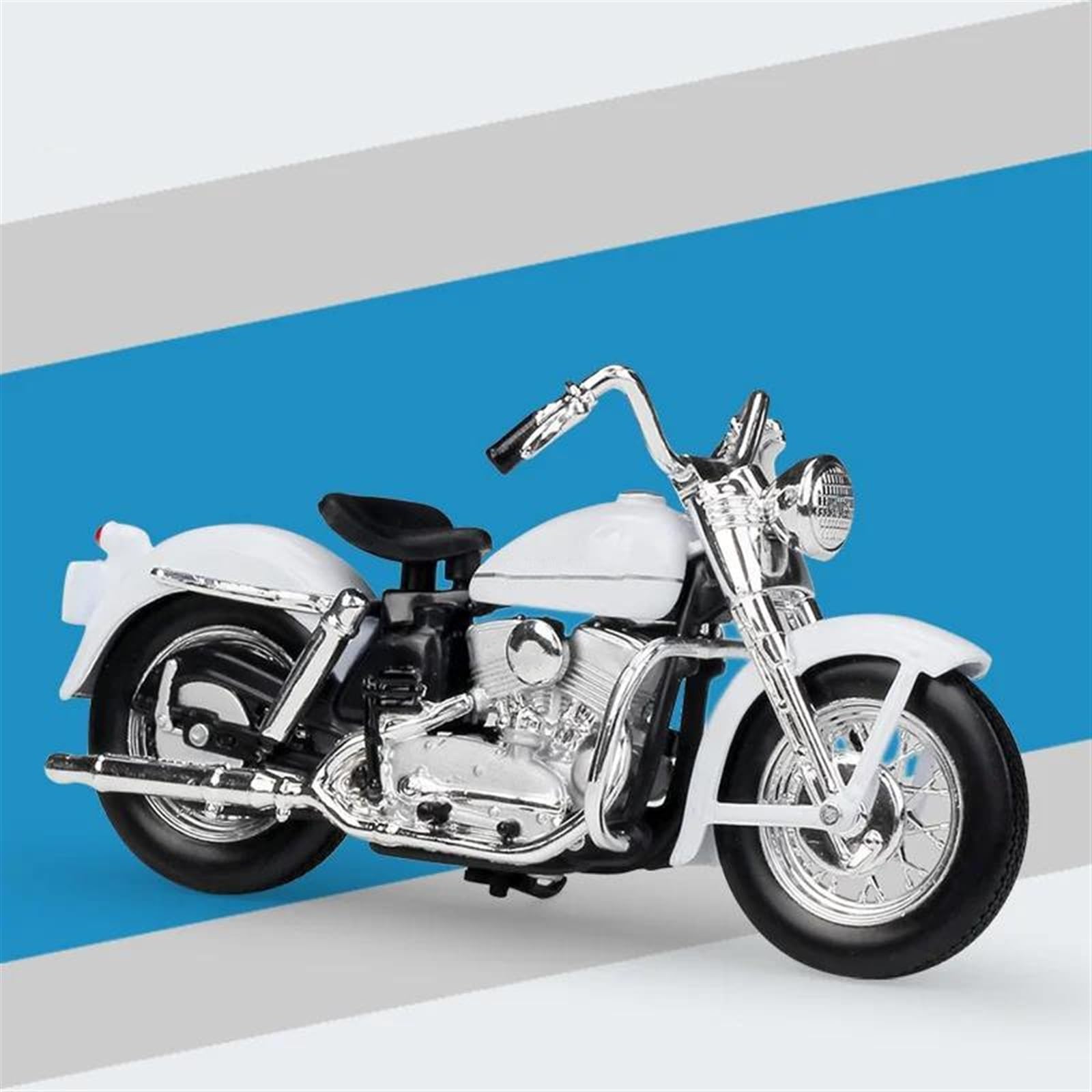 SEYXF Motorbike Toy Motorcycle Simulation Diecast Model Collection Gift 1:18 for Harley for Davidson 1952 K(White Retail Box)