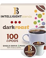 Vista 9 de Intelligent Blends Medium Dark Roast Coffee Pods, 16 ct, Single Serve Pods – 100% Arabica Coffee, Compatible with Keurig K Cups Maker