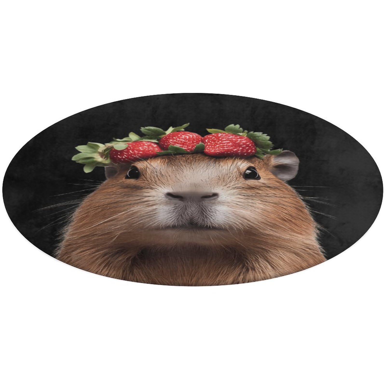 Alfombra de capibara mullida tapete antideslizante para sala de estar acogedora