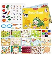 URMYWO Busy Book for Toddlers 3-6 Jahre,Quiet Book Montessori Spielzeug,Kinder Aufkleber Bücher S...