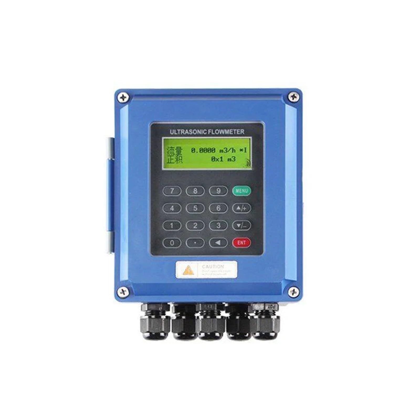 CHBMSS TUF-2000B Wall Mounted Ultrasonic Flow Meter Water Flowmeters, Measurement Range 15~6000MM(Small Size Sensor)