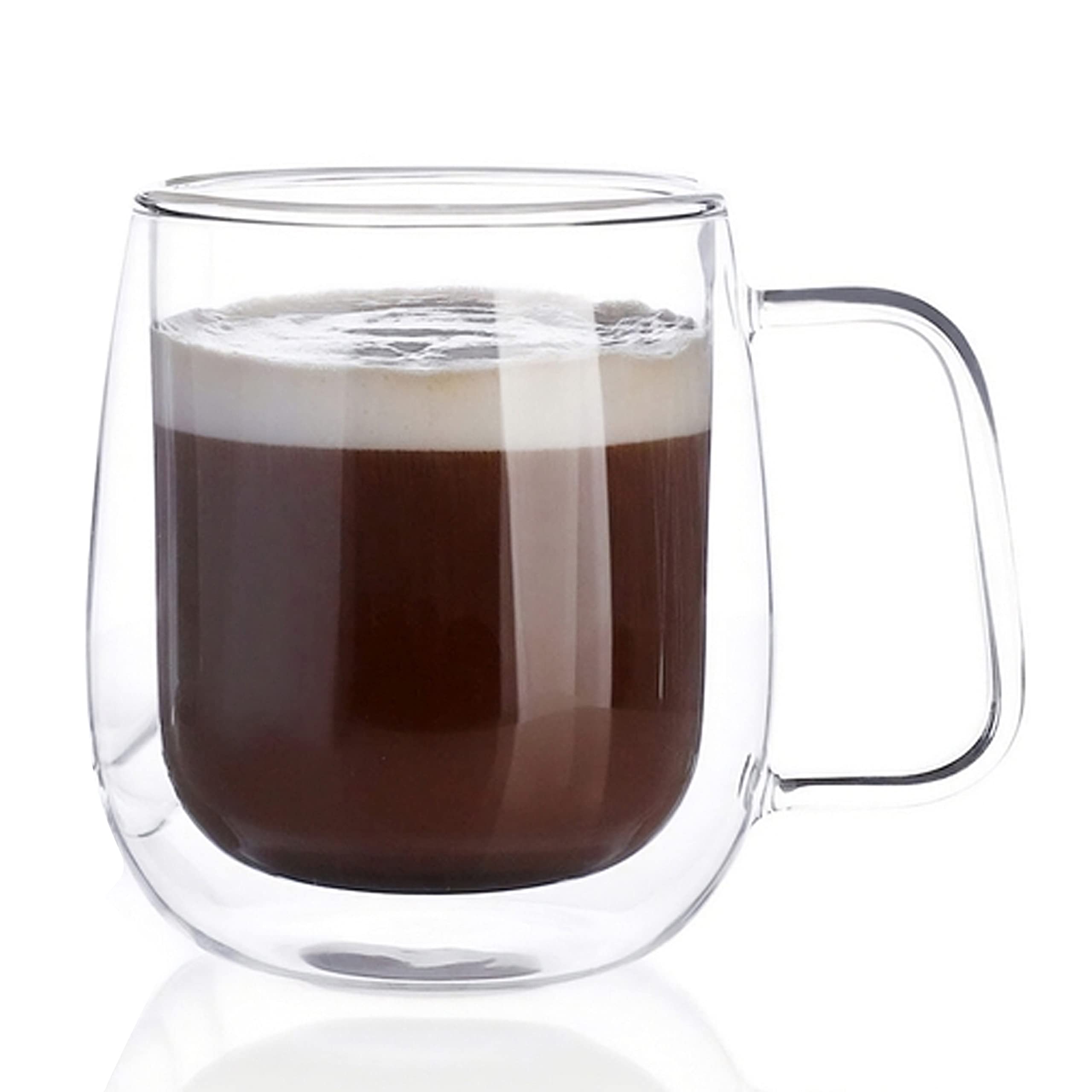 Cutting EDGE Lilly Double Wall Heat Resistant Borosilicate Clear Tea Coffee Cup with Handle Glass Coffee Mug (250 ml) (Pack of 1) (B0BN8VZYZ7) Amazon Price History, Amazon Price Tracker