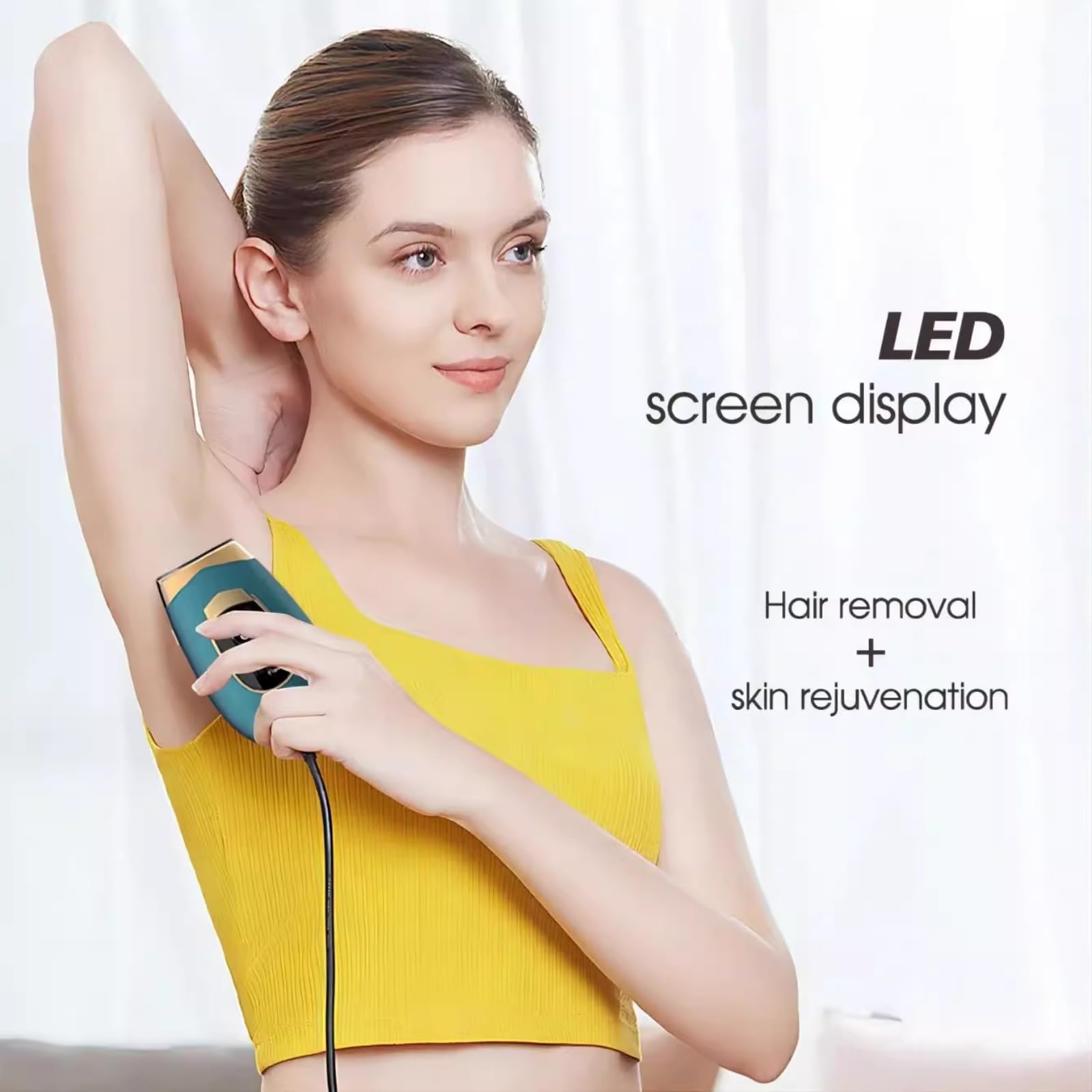 Luz Pulsada Depiladora Pro 2.0 con luz pulsada 2 en 1 para mujer y hombre, depilación cara, bikini y cuerpo, tecnología avanzada para resultados duraderos (Blanco roto)