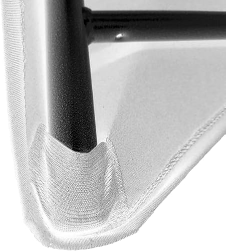 Miniatura 5 de Paquete de 2 manteles de elastano elásticos de 4 pies para mesas rectangulares, eventos, bodas, banquetes y fiestas