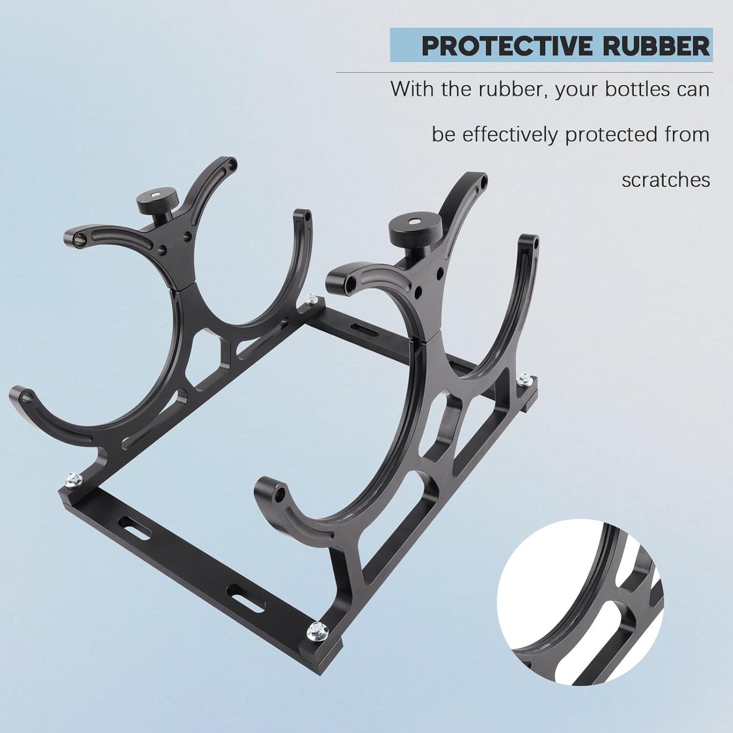 7" Nitrous Oxide Nos Dual Bottle Holder Bracket Compatible with 10lb & 15lb Nitrous Bottles - Lightweight, Durable & Corrosion-Resistant