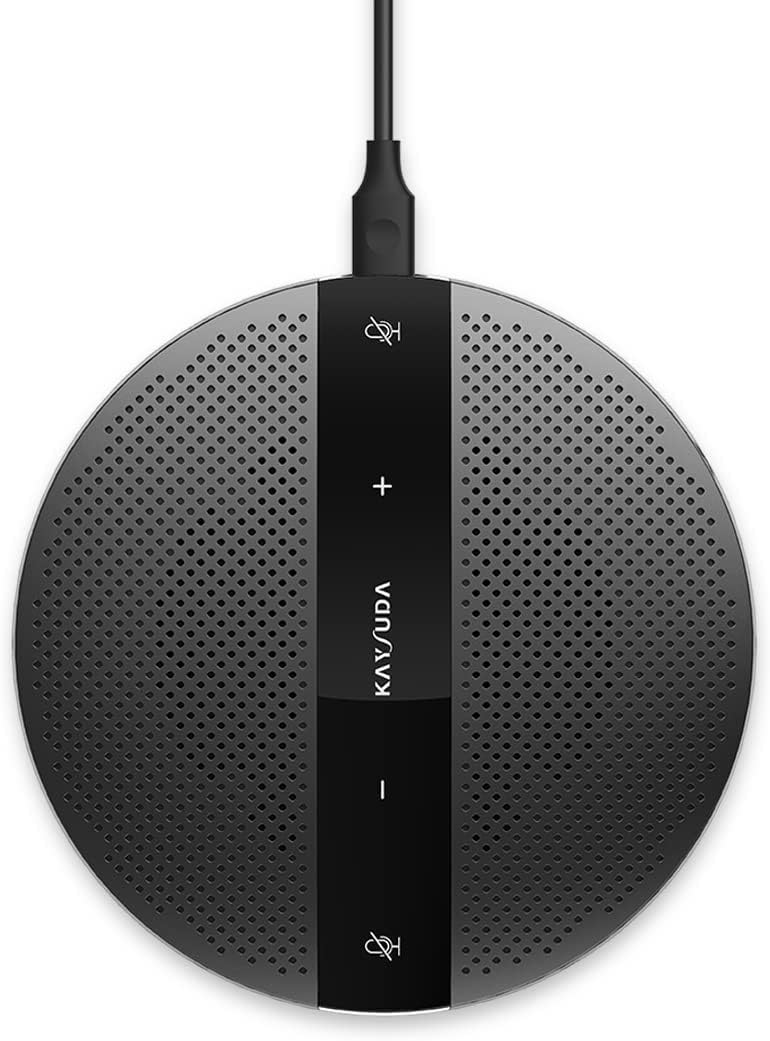 – PC Microphone Speakerphone for Computers, PS4 and XBOX, 360°Omnidirectional USB Mic/Speaker Phone for Video Conference, Online Meeting, Recording, Online Chatting, Skype Business, VoIP Calls