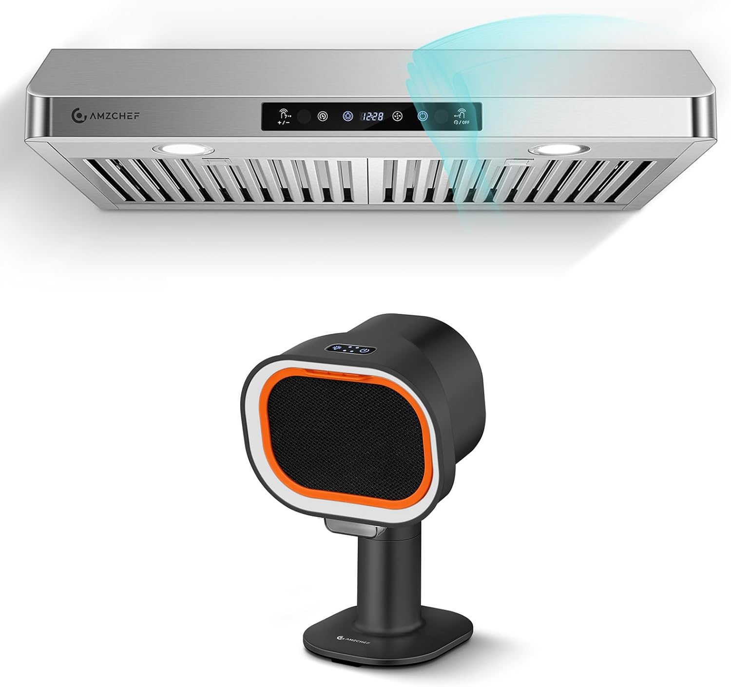 AMZCHEF Under Cabinet Range Hood 30 Inch*1 Portable Range Hood BLACK*1