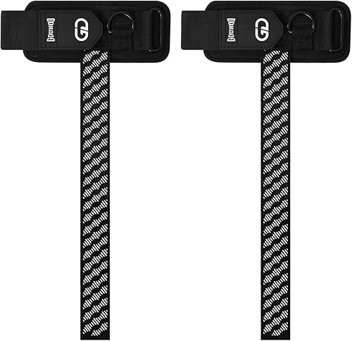 GOUNOD Correas de levantamiento de pesas con anillo en D con puños, soporte de muñeca para hombres, correas de elevación gruesas y cómodas, ajuste