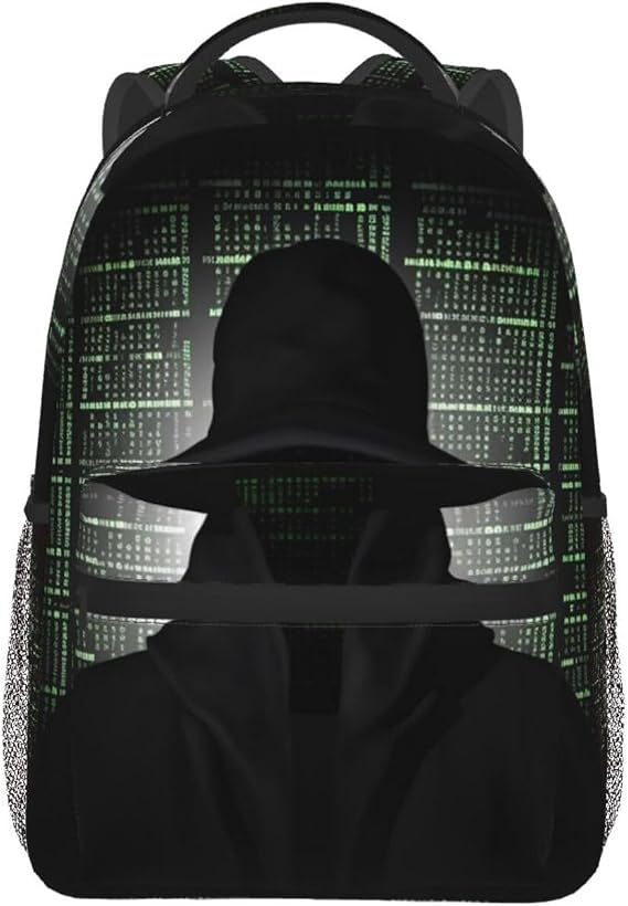 Travel Backpack for Women Men Black hat dark side hacker Laptop Backpack Large College Bag Waterproof Casual Daypack