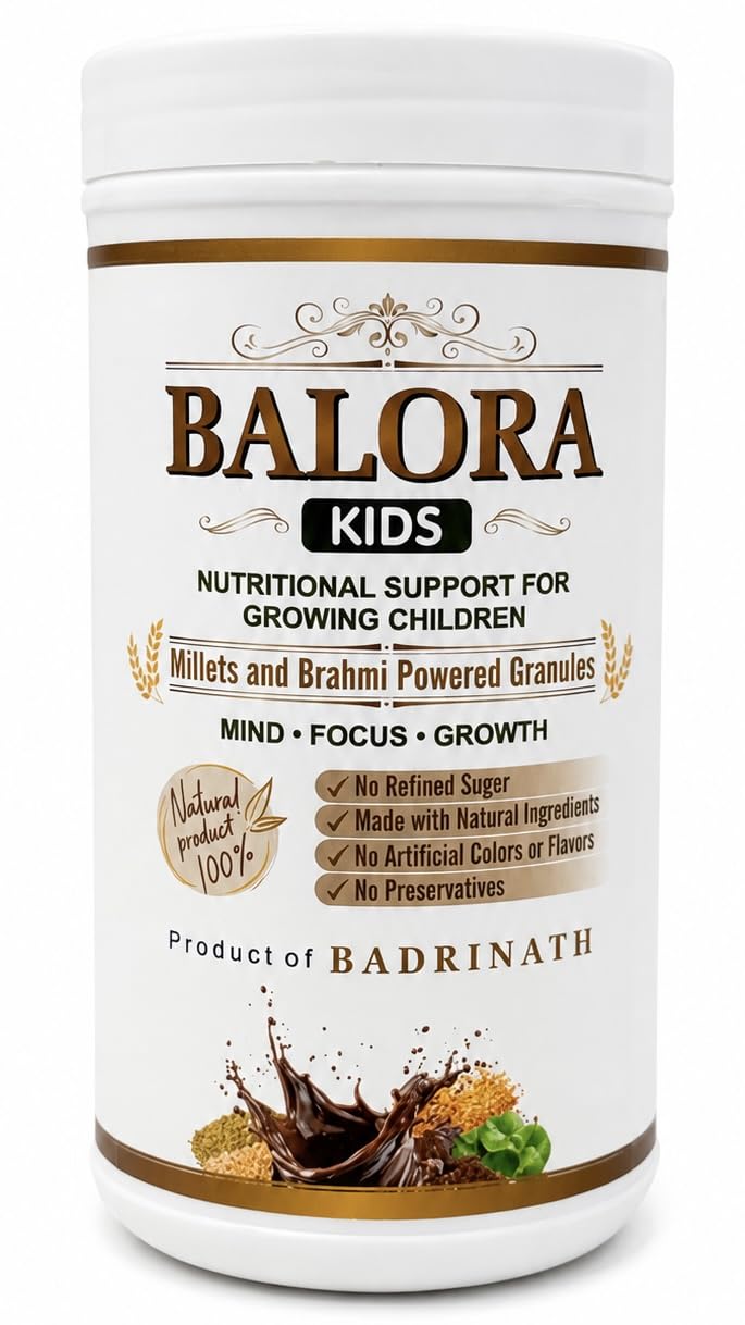 [BRSRYYABDMNRAGQV] Badrinath Brahmi Millet Mix for Kids, 250 g, Chocolate Flavoured Nutrition Drink with Millets & Brahmi, No Added Preservatives, Daily Breakfast Mix for Growing Children