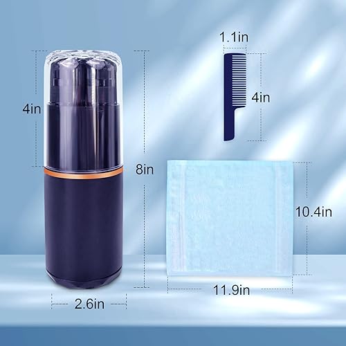 Miniatura 4 de Kit de cepillo de dientes de viaje  Contenedor de viaje 8 en 1 para cepillo de dientes aprobado por la Tsa Tamaño de viaje (azul genciana)