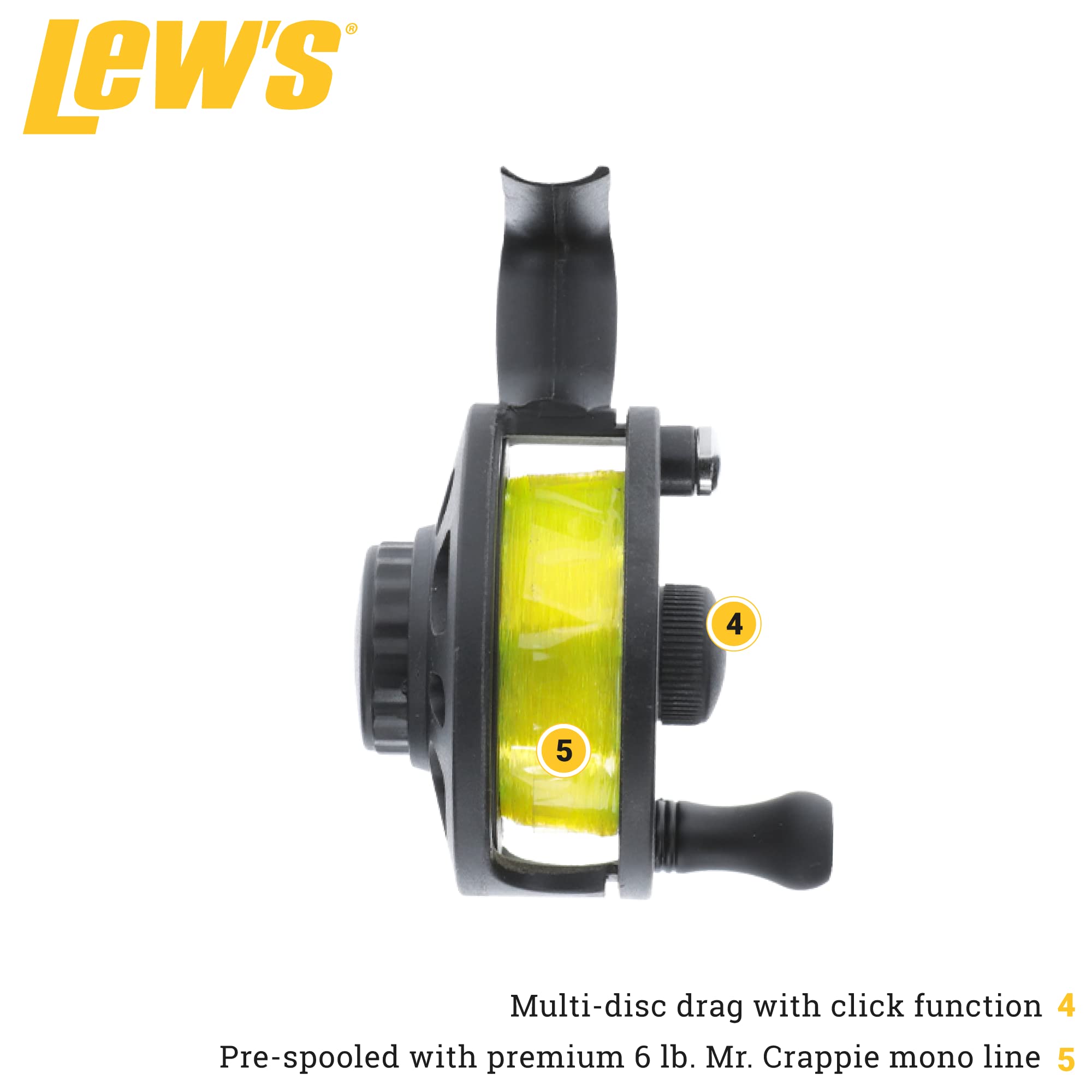 Amazon.com : Lew's Crappie Thunder Solo Crappie Reel| (Pack of 3