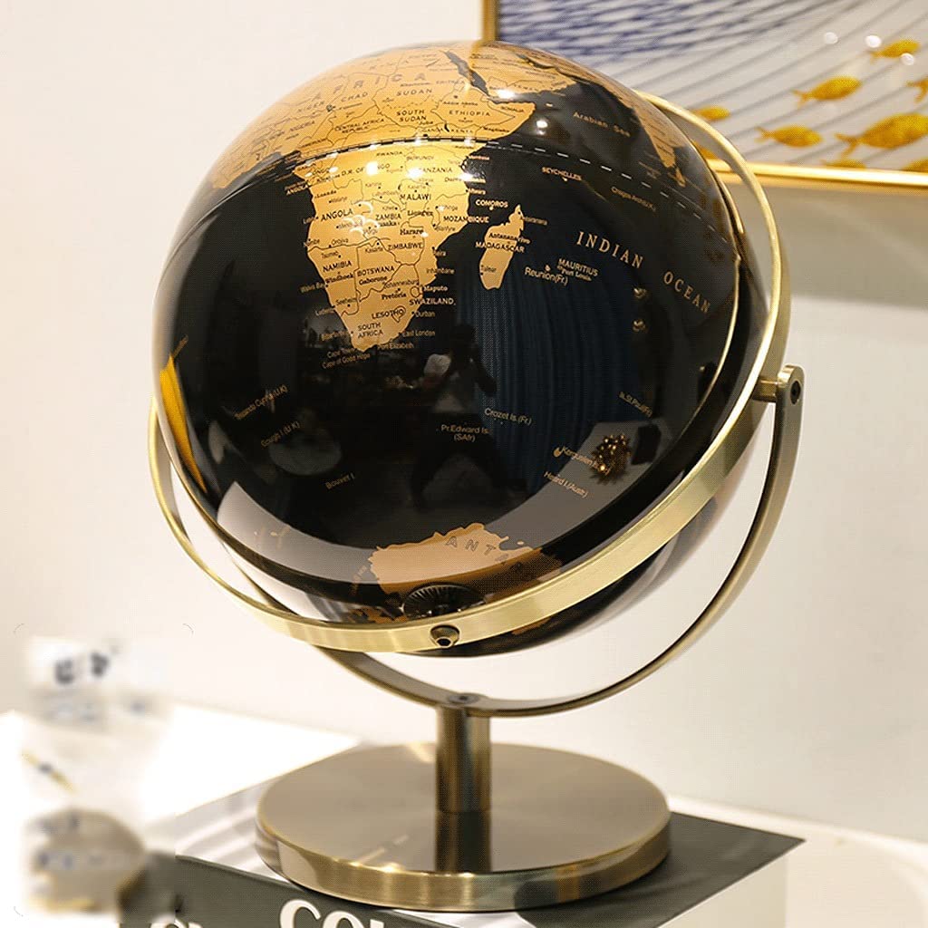 Globus biurowy w stylu retro Mini Globe z aluminiową podstawą 5(Small B)
