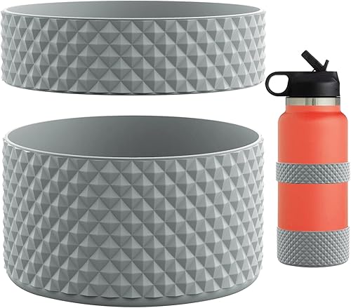 Bota para botella de agua, doble protección de silicona con textura de diamante, protector de bota de silicona de 12 a 40 onzas y más botellas de