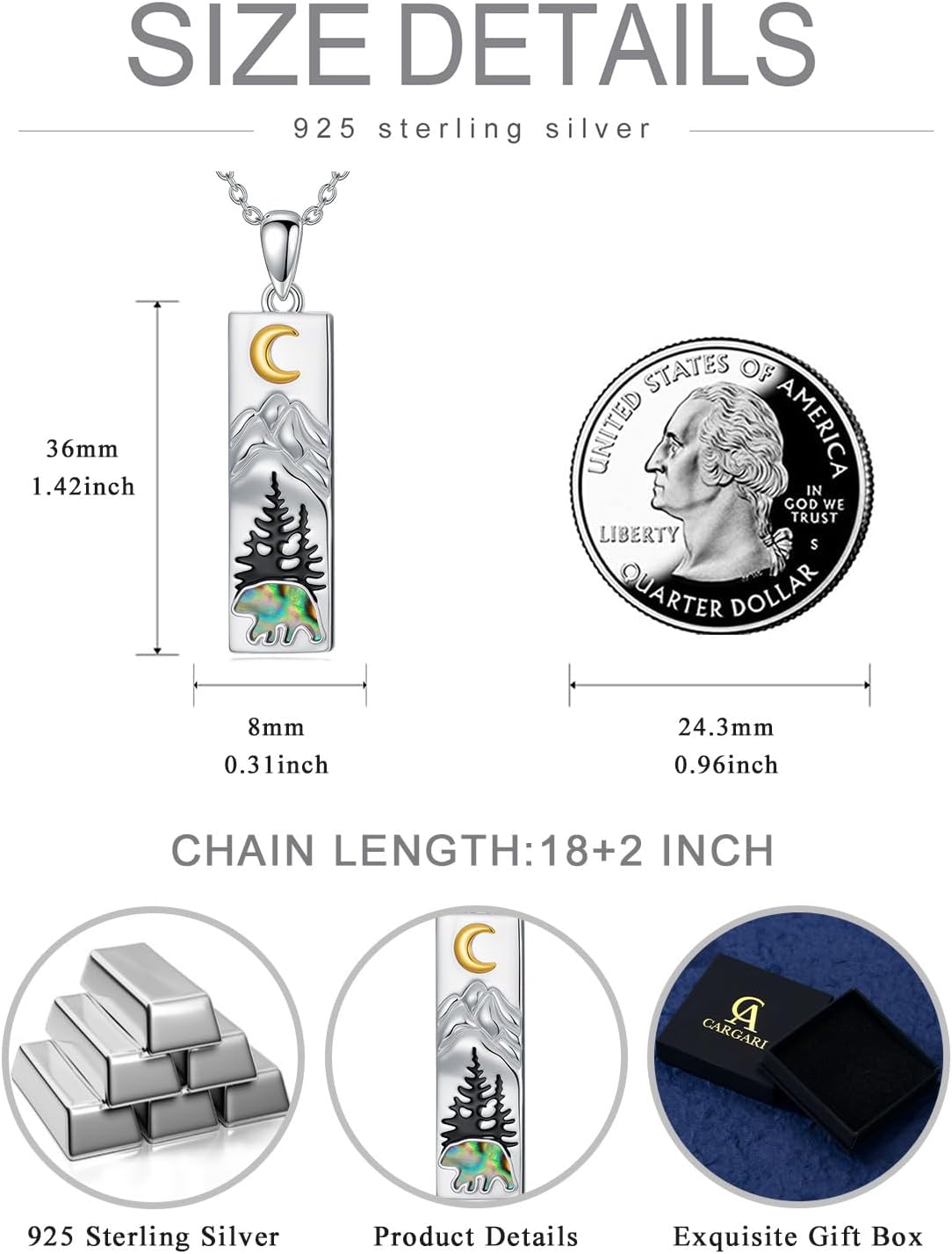 Mountain Necklace For Women 925 Sterling Silver Mountain Pendant jewelry Nature Mountain Jewelry Gifts For Hikers Climbers Nature Lover - Image 2