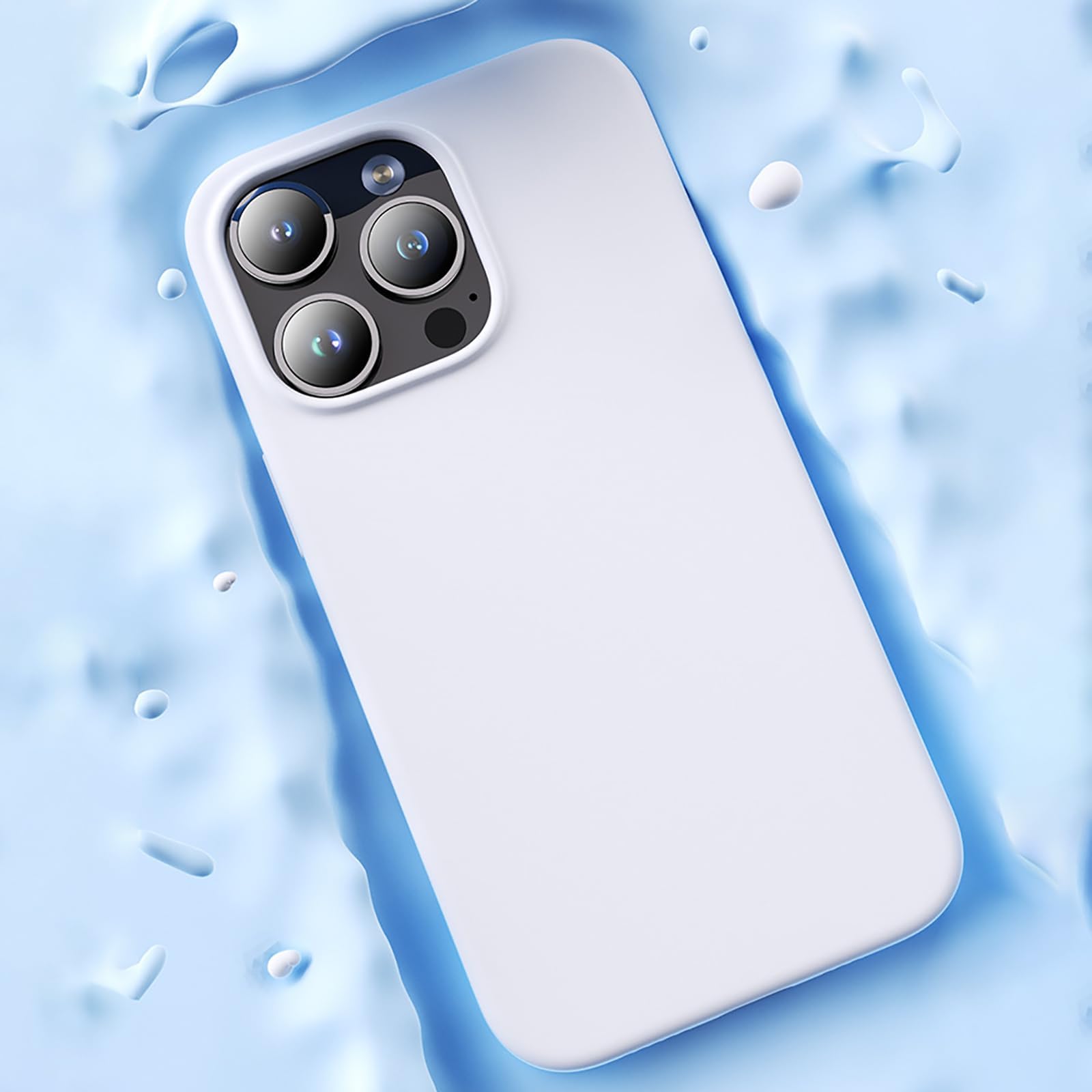 Funda Magnética para iPhone 15/15 Pro/15 Pro MAX, Ultrafina, Ligera, Tacto Agradable A La Piel, Silicona Líquida Genuina, A Prueba De Golpes,15pro MAX,White