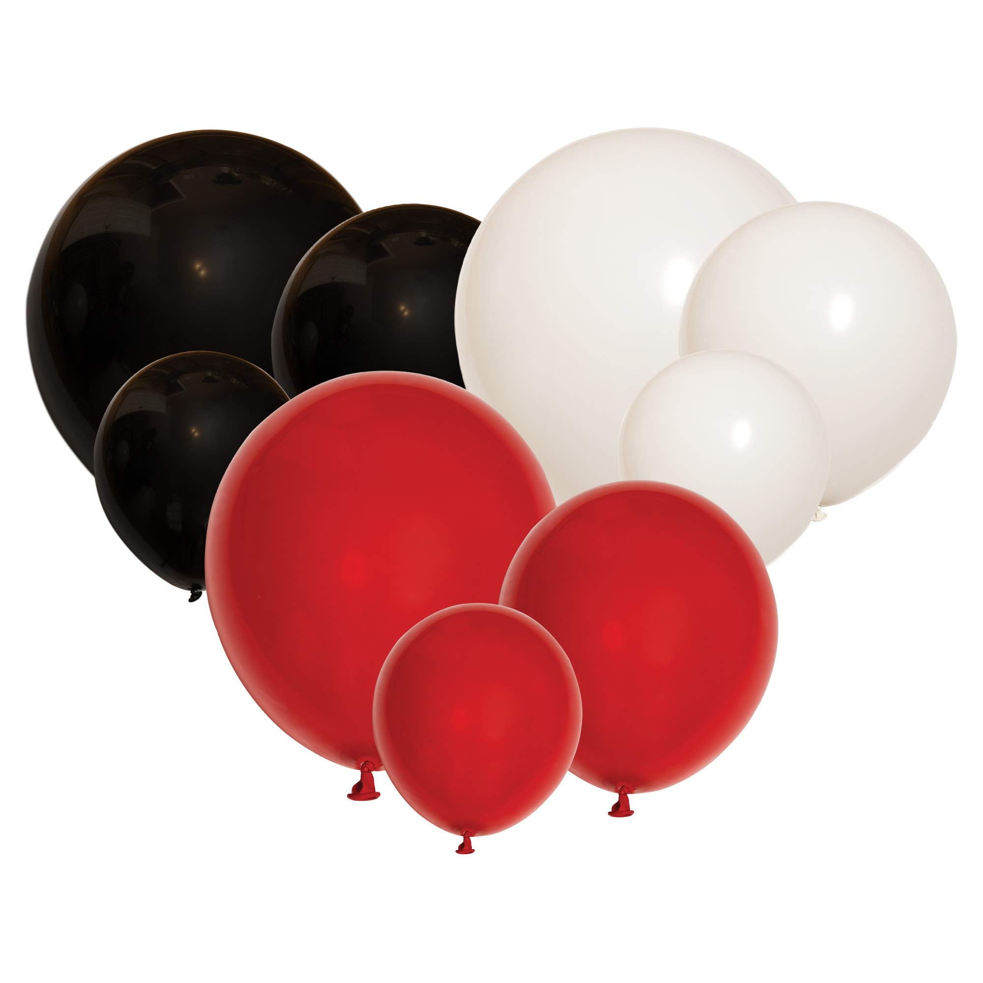 Buy 100 Red Black And White Balloons Small Large Red And Black