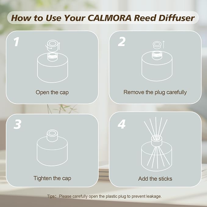Diffusor de aromas CALMORA set de 3, 150ml, fragancias variadas miniatura 8