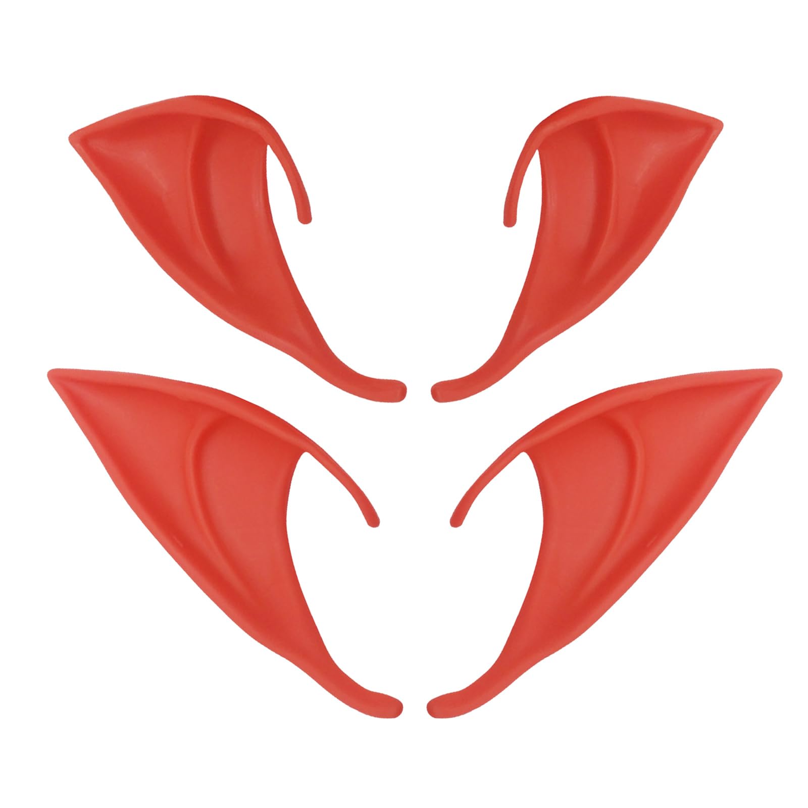 BONMOSS Cosplay Fairy Pixie Elf Ears Anime Latex Ears Party Dress Up Costume Masquerade Accessories for Halloween Christmas