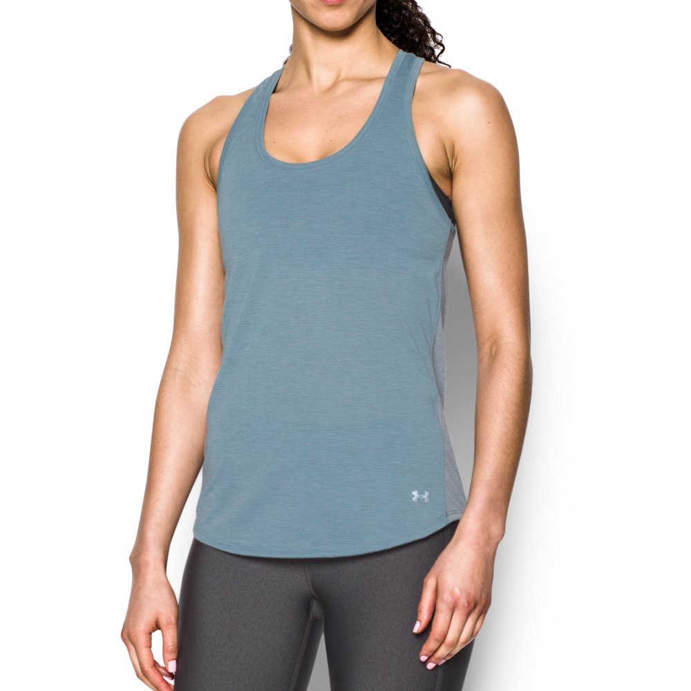 Under Armour Camiseta sin mangas de malla Threadborne para mujer