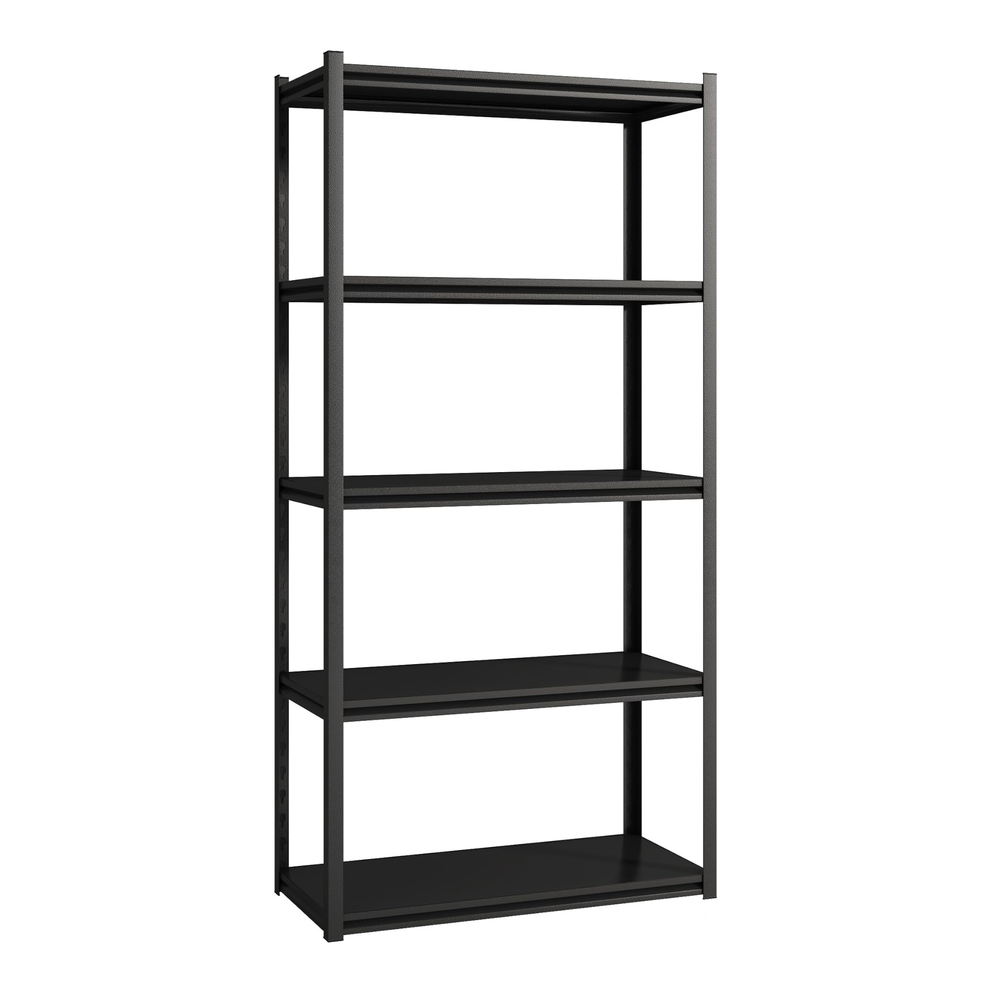 [en.casa] Estantería Almacenaje Estantería para Cargas Pesadas de 5 Niveles Total 500 KG (100KG/Estante) Estructura Modular Acero 183 x 90 x 40 cm - Negro/Plata