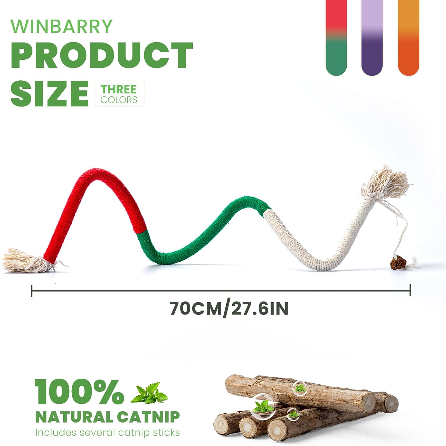 winbarry Cat Toys, Interactive Cat Toy for Indoor Cats, Kitten Teething Cats Chew Nip Toy Rope, Safe Teeth Cleaning Chew 7 61Agj4eZM3L. AC SL1500