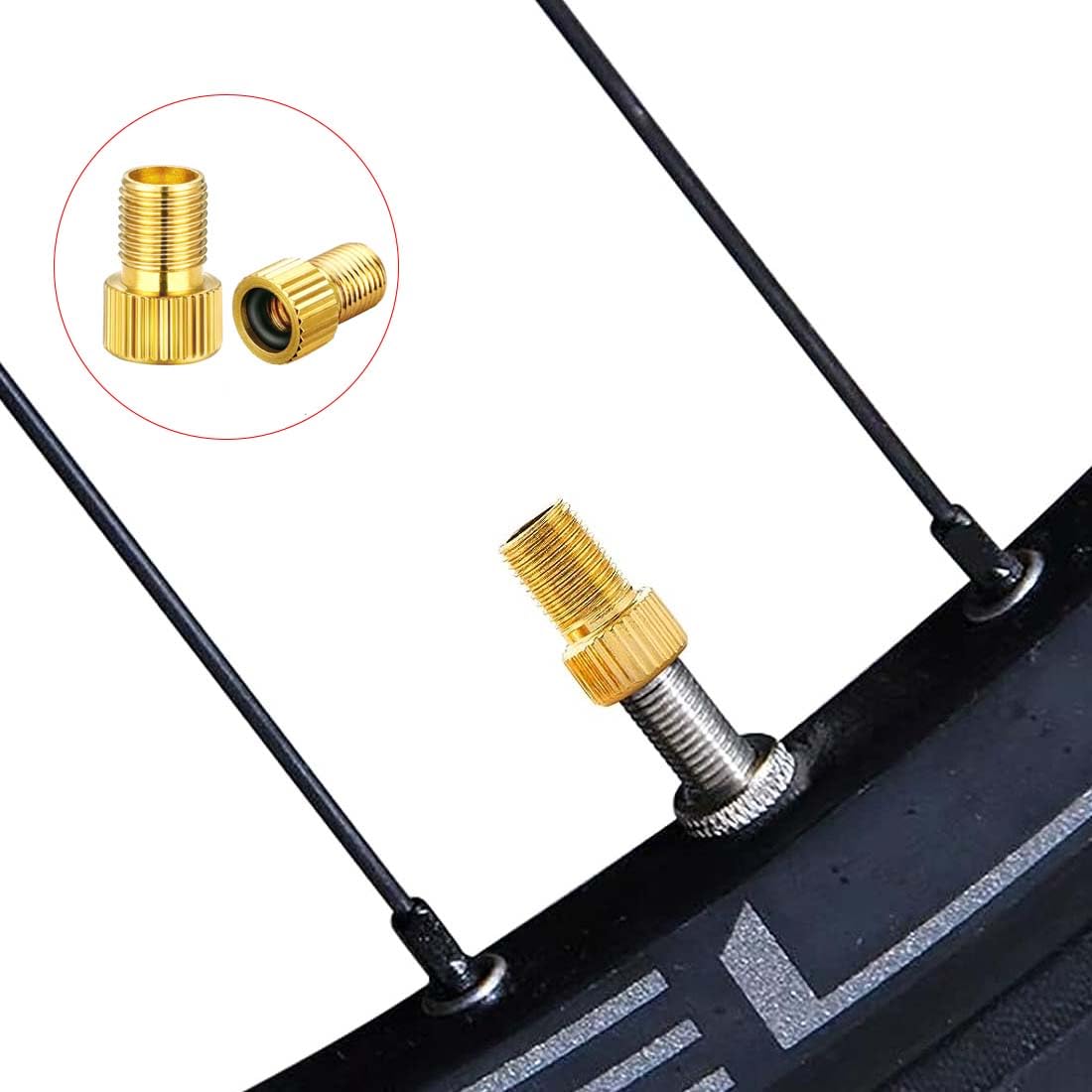 Lot De 2 Embouts Adaptateurs Valve Pour Pompe Vélo, VTT, Moto - Métal - France