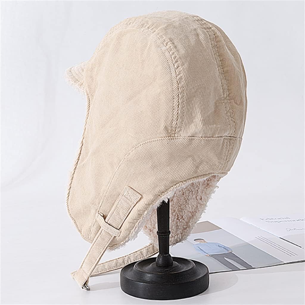 Thunderbolt Cap Female Winter Thickening Cycling Ear Protection Fleece Plush Warm Hat