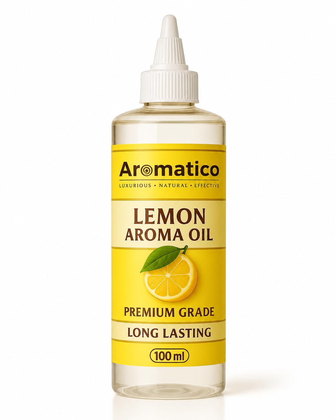 Aromatico Lemon Pure, Natural and Undiluted Aroma Diffuser Oil 100ml Fragrance for Home & Office Humidifier, Diffuser, No Chemicals, Artificial Fragrance-image-1