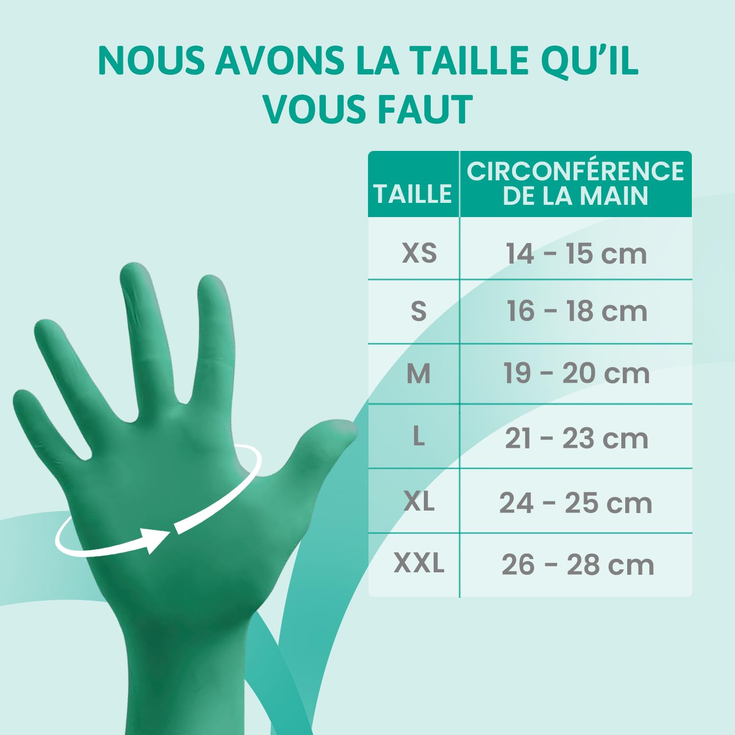Ansell TouchNTuff 92-600, Gants jetables pour travaux lourds, Gants nitrile contact alimentaire, Gants de protection chimique et mécanique, Sans latex, Boîte de 100 gants en nitrile verts, Taille L
