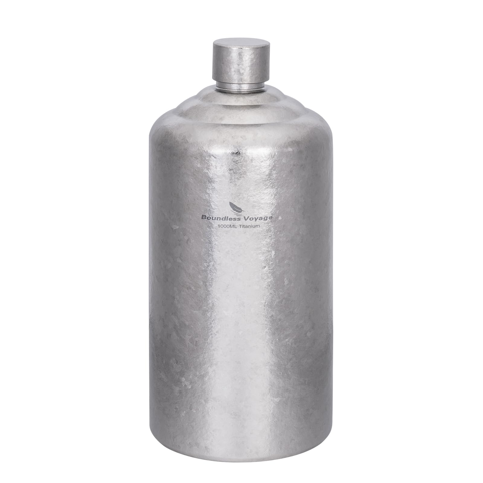 iBasingo Pure Titanium Wine Flask 1000ml Ultralight 162g Whiskey Bottle Leakproof Portable Liquor Spirit Flask for Outdoor & Travel, Camping, Hiking for Men, Coating Free, Narrow-Mouth Ti3269D