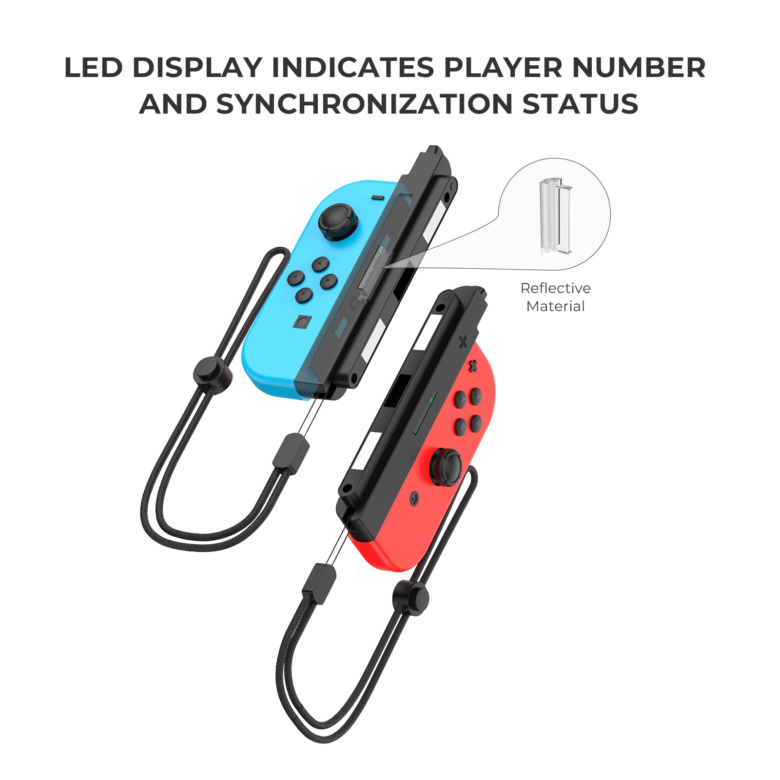 Genérico Adaptador convertidor de mando para Switch Joy-Con a Switch 2, conector magnético mando de para Switch 2 con correa para la muñeca