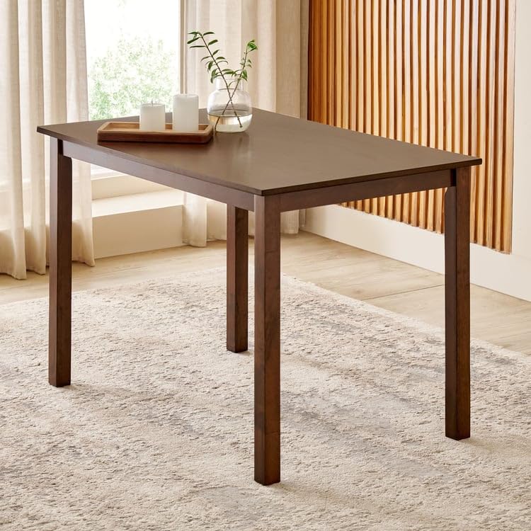 Image of Home Centre | Helios Lia | Solid Wood | 4 Seater Dining Table Sets | Brown | 1 Table with 2 Chairs and 1 Bench | 1 Year Warranty