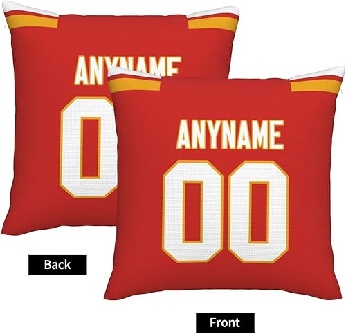 Miniatura 2 de Almohada decorativa para fanáticos del fútbol con cualquier nombre y número para hombres, mujeres y niños, regalo de 16 x 16, 18 x 18 y 20 x 20