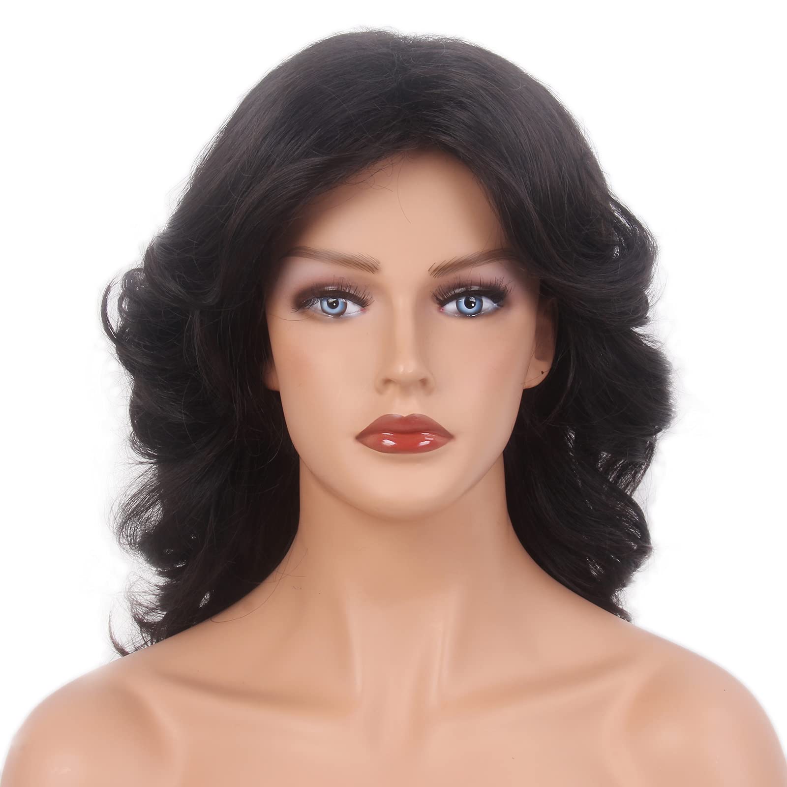 Blonde Curly Wigs for Women Long 70s 80s Disco Party Womens Hair Wig