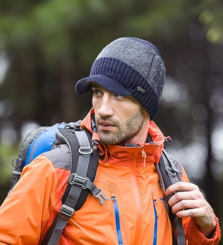 Miniatura 7 de Gorro de invierno para hombre con forro polar y visera