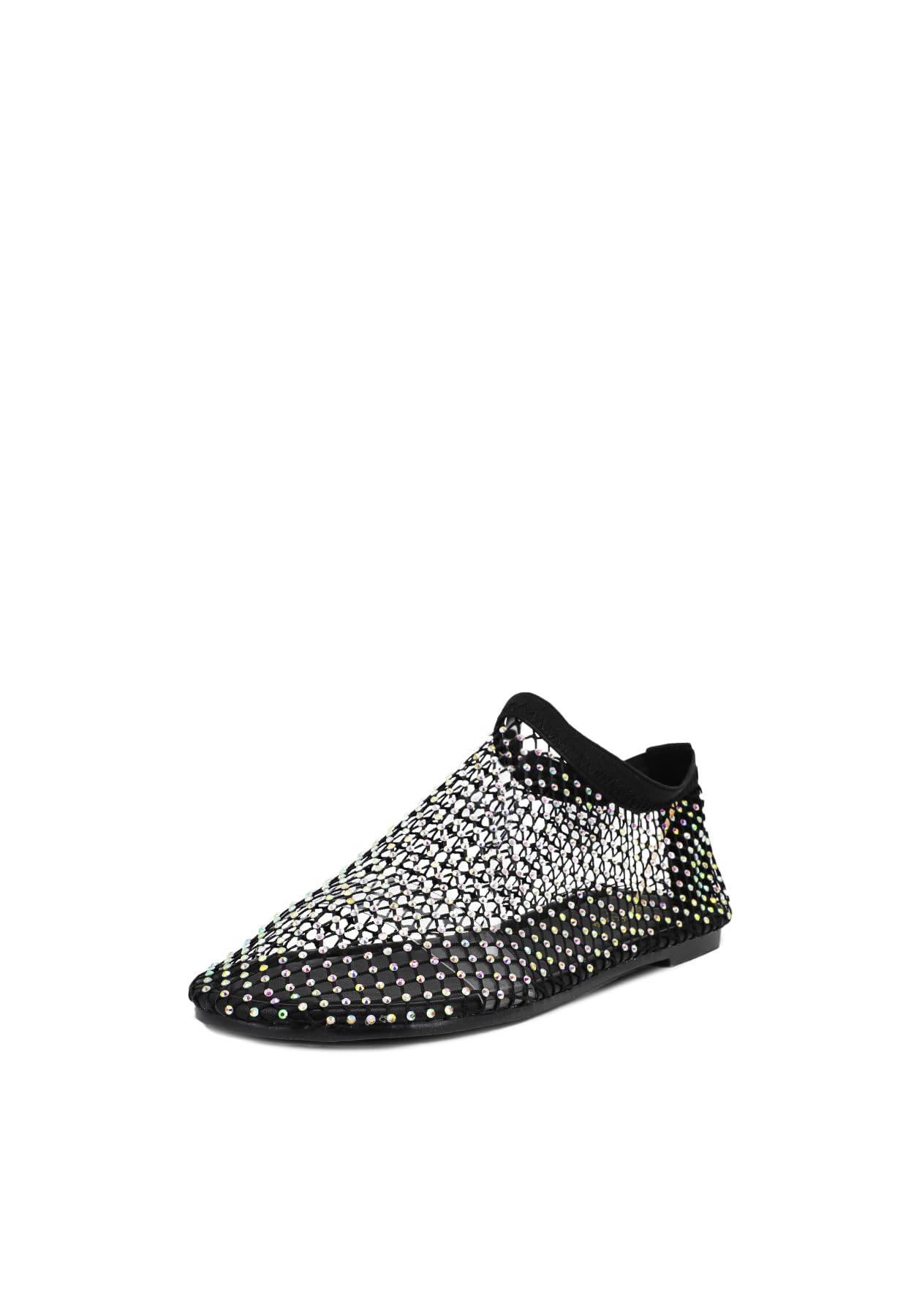 QUEEN HELENA Scarpe Basse Traforate Ballerine con Strass Casual Donna ZM9900