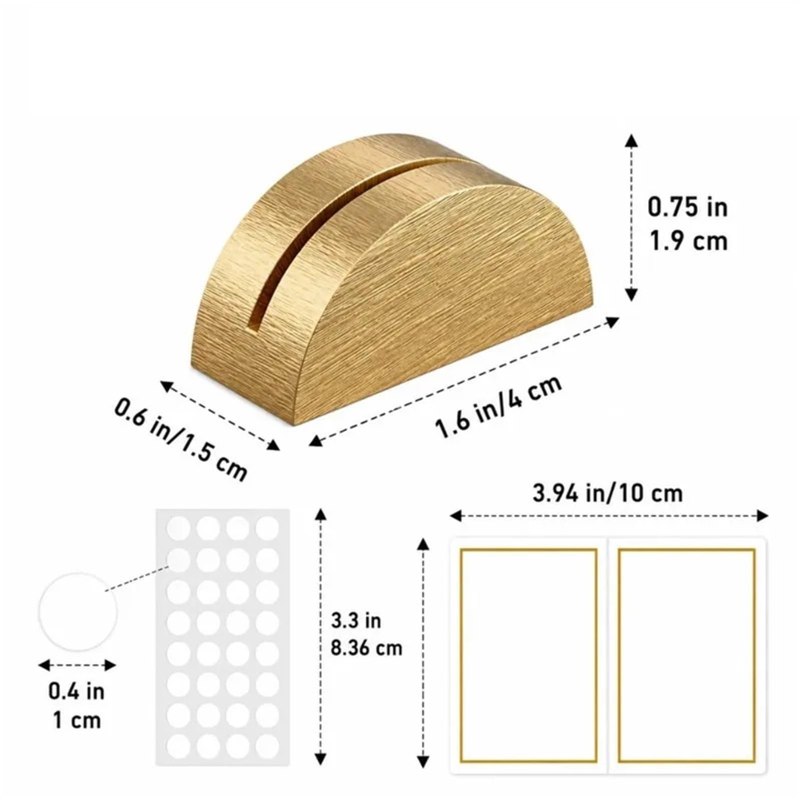 2 Set (48 Stück) Mini-Gold-Tischnummernhalter mit Namenskarten und Klebepunkten for Veranstaltungen für Hochzeiten, Partys und Bankette