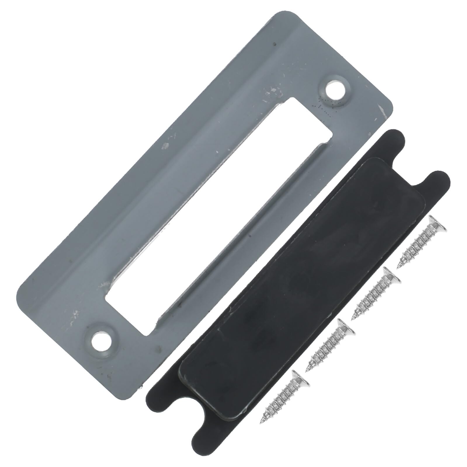 Ipetboom Gâche de Serrure en Acier Inoxydable pour Porte Intérieure, Rallonge de Plaque Renforcée pour Stabiliser la Serrure et Éviter le Jeu, 1 Set pour Chambre et Bureau