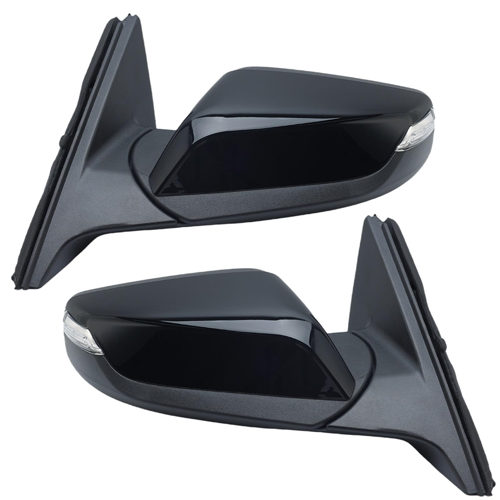 Car Side Mirror Assembly For Chevy For Malibu 2016-2022 12 Wire Door Mirror Assembly Spray Paint Black Side Wing Car Accessories Door Wing Mirror(1pair)