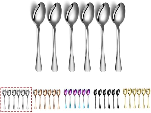 Miniatura 1 de Kyraton - Cucharas de café, cucharas de café expreso de 5.5 pulgadas, cucharas pequeñas de acero inoxidable, juego de cucharas pequeñas para