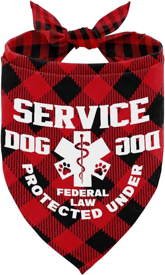 Dog Bandana, Therapy Dog Please Pet Me with, Dogs Scarf Classical Printing, Dogs Scarf Accessories, Doggy Kerchief Pet Kerchief, Christmas Birthday Thanksgiving Doggy Gift A09 - Amazon product rated Grade B